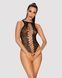 Ажурный бодистокинг с эффектом шнуровки Obsessive B129 teddy black S/M/L, черный, с доступом SO7213 фото 1