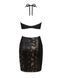Платье под змеиную кожу Obsessive Vivianty dress XS/S, черное SO7313 фото 6