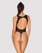 Ажурный бодистокинг с эффектом шнуровки Obsessive B129 teddy black S/M/L, черный, с доступом SO7213 фото 2