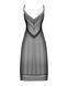 Полупрозрачная длинная сорочка Obsessive Estiqua chemise M/L, черный, ассиметричный крой SO7263 фото 6