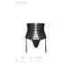 Пояс-корсет из экокожи Passion CELINE SET XXL/XXXL, black шнуровка, съемные пажи для чулок, стринги SO6411 фото 7