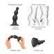 Насадка для страпона Strap-On-Me Dildo Plug Beads Black L SO8985 фото 3