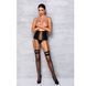 Пояс-корсет из экокожи Passion CELINE SET XXL/XXXL, black шнуровка, съемные пажи для чулок, стринги SO6411 фото 3