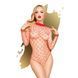 Боді Penthouse Scandalous XL Red, велика сітка, високий комір, довгі рукави SO6460 фото 1