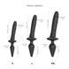 Анальная пробка с дилдо 2в1 Strap-On-Me SWITCH PLUG-IN REALISTIC DILDO Black XXL, диаметр 5,2/3,9 см SO6830 фото 4