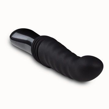 Пульсатор Blush Temptasia &ndash; Lazarus Thrusting Dildo &ndash; Black, ребристый ствол, 3 скорости SO8836 фото