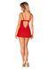 Пеньюар Obsessive Ingridia chemise & thong XS/S, красный, сорочка, стринги SO9036 фото 7