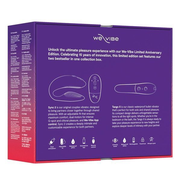 Подарочный набор We-Vibe 15 Year Anniversary Collection, смарт-вибратор для пар + вибропуля SX0526 фото