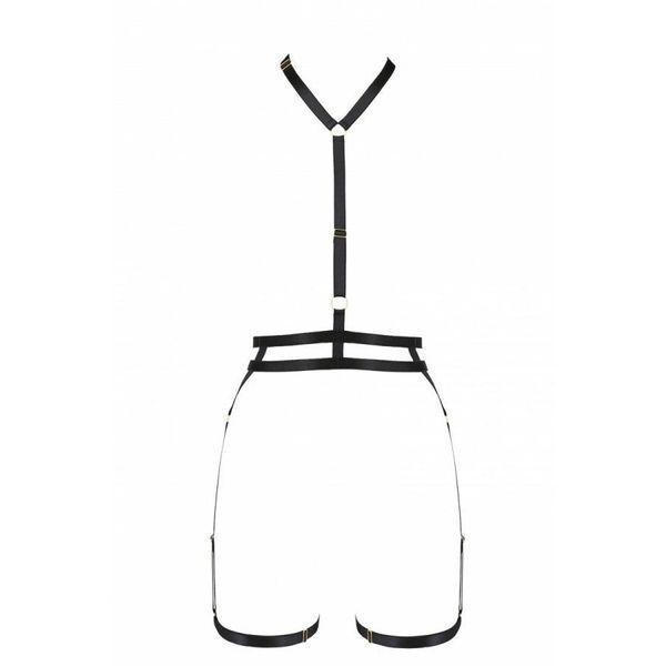 Портупея-стрепы с двойным ремнем Passion Exclusive DENIRA XXL/XXXL, black SO2522 фото