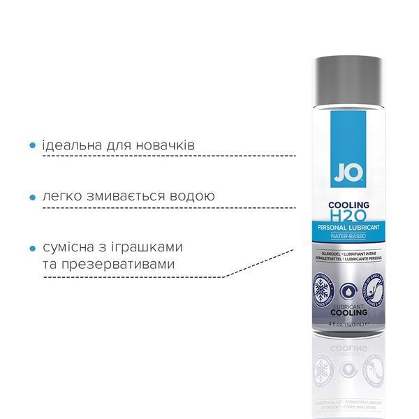 Охлаждающая смазка на водной основе JO H2O COOLING (120 мл) с ментолом, растительный глицерин SO1693 фото