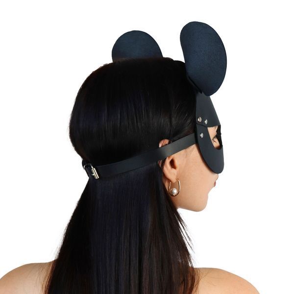 Шкіряна маска мишки Art of Sex - Mouse Mask, колір Чорний SO9649 фото