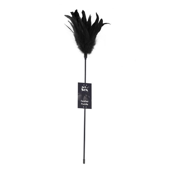Лоскітка з пером півня Art of Sex &ndash; Feather Paddle, чорна SO6609 фото