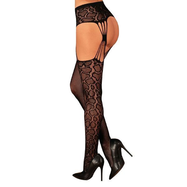 Эротические колготки-бодистокинг Obsessive Garter stockings S821 S/M/L SO8162 фото