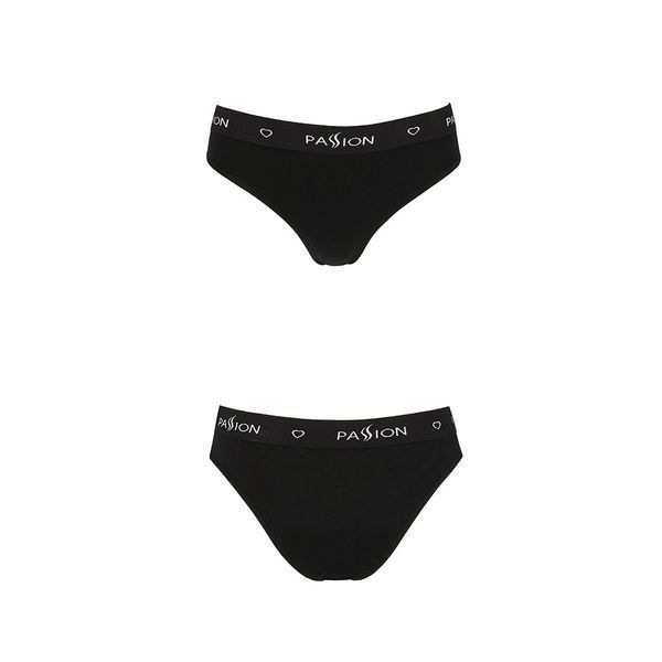 Трусики-слипы из хлопка с эластаном Passion PS004 PANTIES XL, black SO4218 фото