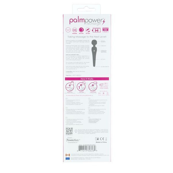 Вібромасажер PalmPower Recharge Pink, перезаряджуваний, гнучка головка, тревел-замок SO8902 фото