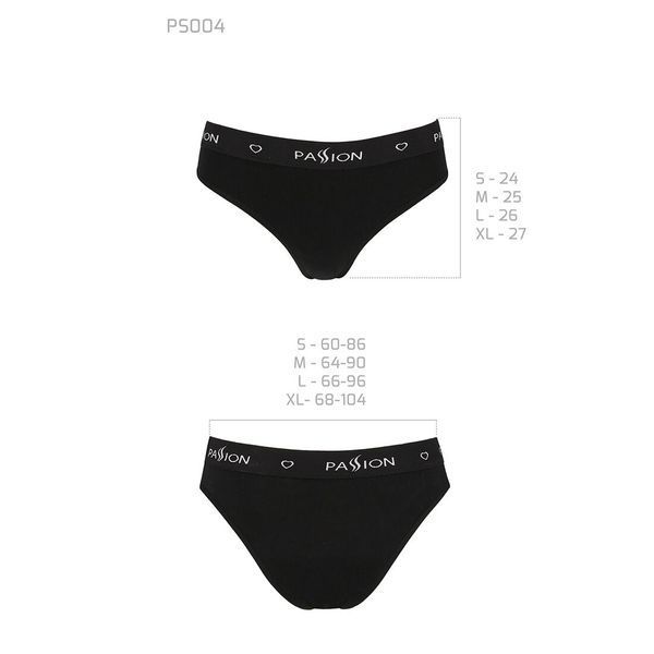 Трусики-слипы из хлопка с эластаном Passion PS004 PANTIES XL, black SO4218 фото