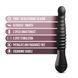 Пульсатор Blush Temptasia &ndash; Lazarus Thrusting Dildo &ndash; Black, ребристый ствол, 3 скорости SO8836 фото 2