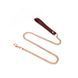 Шкіряний нашийник з повідцем Liebe Seele Wine Red Collar and Leash, 3 кільця для кріплення SO9451 фото 5
