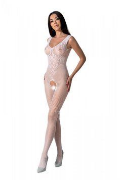 Бодістокінг з крилами Passion BS098 One Size, white, середня сітка, відкритий доступ SO8937 фото