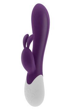 Вибратор-кролик S Pleasures Premium Corabi Rabbit, фиолетовый, ушки для клитора, 16 режимов, нагрев SX1616 фото
