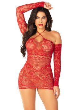 Платье Leg Avenue Seamless Off The Shoulder Mini Dress One Size, Red SX1736 фото