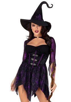 Костюм ведьмы Leg Avenue Mystical Witch L, платье, шляпа SO9334 фото