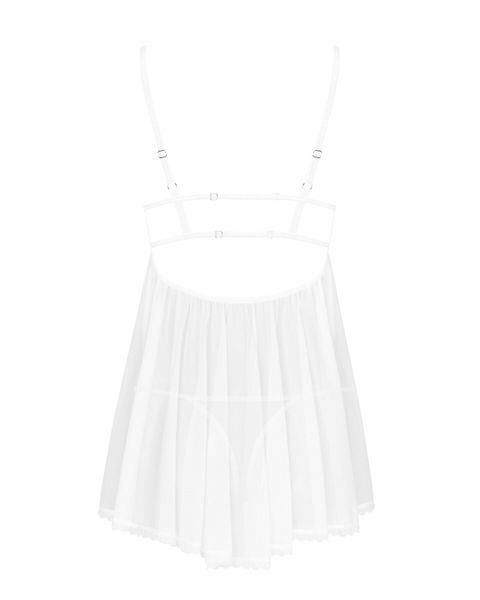 Пеньюар і трусики Obsessive Heavenlly babydoll & thong XS/S SO8163 фото