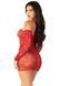 Платье Leg Avenue Seamless Off The Shoulder Mini Dress One Size, Red SX1736 фото 4