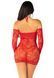 Платье Leg Avenue Seamless Off The Shoulder Mini Dress One Size, Red SX1736 фото 3