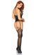 Эротический бодистокинг Leg Avenue Jacquard net Black, имитация чулок, открытый доступ, one size SO7903 фото 3