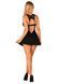 Сорочка бебі-дол з мереживом на грудях Obsessive Donna Dream babydoll M/L Black, стрінги SO8631 фото 7