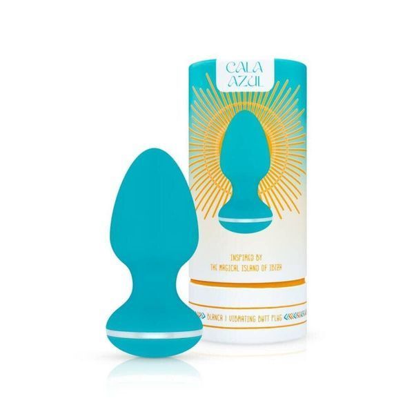 Анальная вибропробка Cala Azul &ndash; Blanca Vibrating anal plug, 10 режимов SO8887 фото