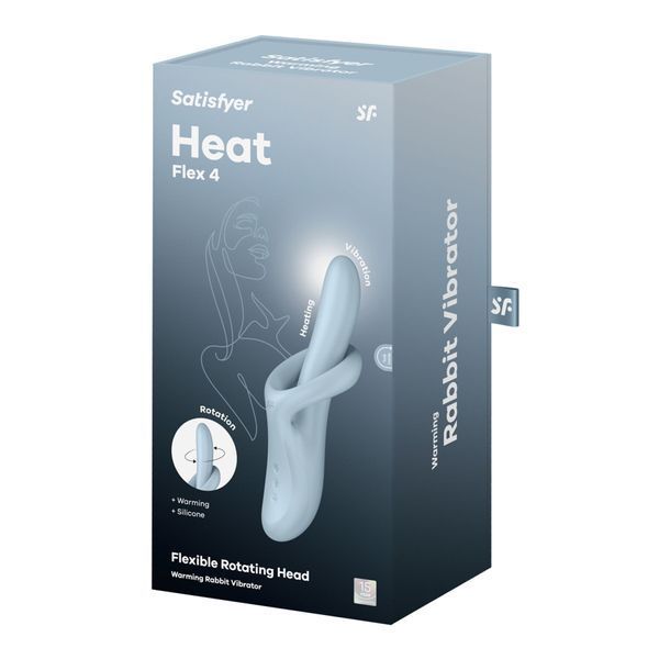 Вибратор с ротацией Satisfyer Heat Flex 4 Blue, подогрев до 39&deg;C SX2169 фото