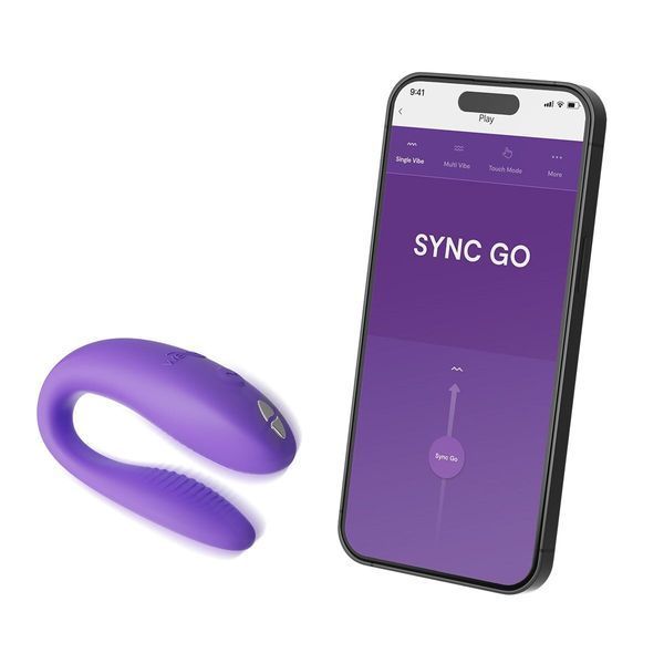 Смарт-вібратор для пар We-Vibe Sync GO Light Purple, тревел-кейс SX0527 фото