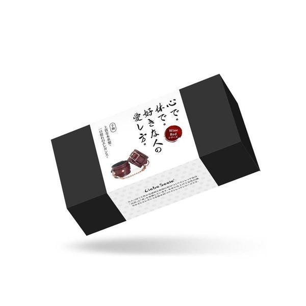 Кожаные наручники Liebe Seele Wine Red Wrist Cuffs, съемная цепочка-крепление SO9452 фото