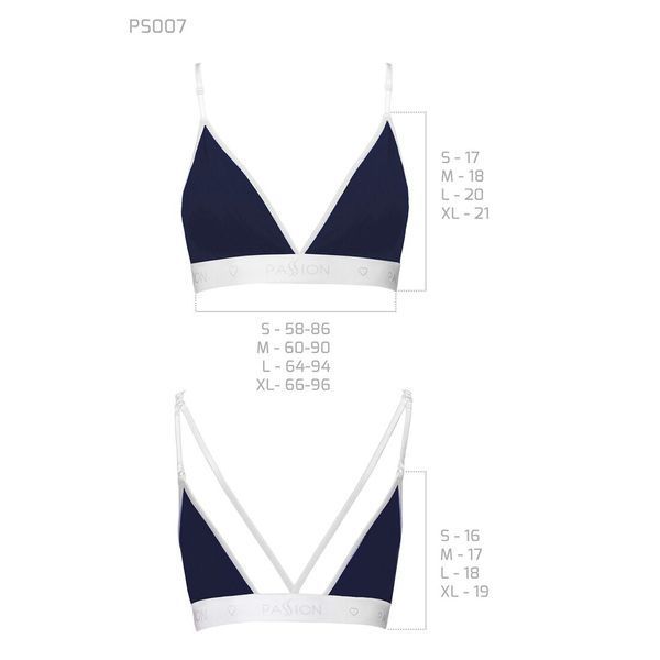 Спортивный топ с двойными бретелями Passion PS007 TOP S, navy blue SO4269 фото