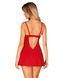 Пеньюар Obsessive Ingridia chemise & thong M/L, красный, сорочка, стринги SO9037 фото 2