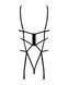 Боді зі стреп із доступом Obsessive Badossa crotchless teddy S/M, чорний SO7215 фото 6