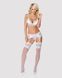 Кружевной комплект белья Obsessive 810-SEG-2 S/M White, бюстгальтер, стринги, пояс для чулок SO7165 фото 3