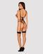 Боді зі стреп із доступом Obsessive Badossa crotchless teddy S/M, чорний SO7215 фото 4