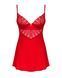 Пеньюар Obsessive Ingridia chemise & thong M/L, красный, сорочка, стринги SO9037 фото 3