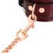 Кожаные наручники Liebe Seele Wine Red Wrist Cuffs, съемная цепочка-крепление SO9452 фото 6
