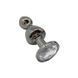 Металлическая анальна пробка Wooomy Lollypop Double Ball Metal Plug M, диаметр 3,1 см, длина 9,4 см SO7414 фото 1