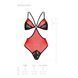 Полупрозрачное боди с кружевом Passion PEONIA BODY L/XL red SO8460 фото 5