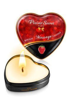 Распродажа!!! Массажная свеча-сердечко Plaisirs Secrets Strawberry 35 мл (срок 04.2026) SO1867-R фото