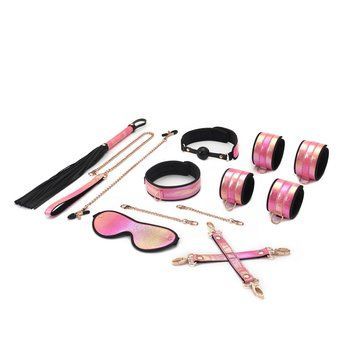БДСМ-набор Liebe Seele Vivid Sakura 8 Pieces Set, 8 аксессуаров, экокожа на бархатной основе SO9502 фото