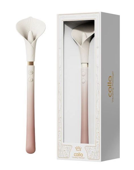 Роскошный вибромассажер Zalo &ndash; Calla Blossom Pink, двусторонний, 2 мотора SX1280 фото