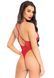 Кружевное боди Leg Avenue Floral lace thong teddy Red, шнуровка на груди, one size SO7964 фото 2