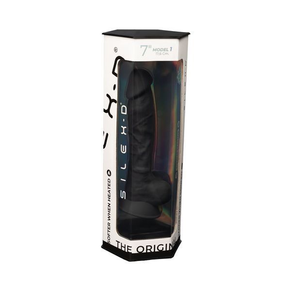 Фаллоимитатор SilexD Johnny Black (MODEL 1 size 7in), двухслойный, силикон+Silexpan, диаметр 3,8см SO2861 фото