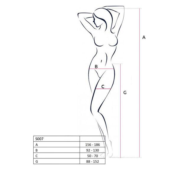 Колготки-бодистокинги с открытым доступом Passion S017 One Size, Red, имитация чулок и пояса PSS017R фото